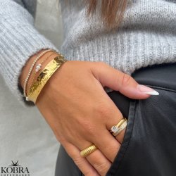 "Ivy" tennis armbnd i guld