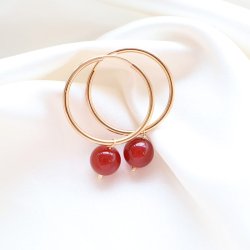 �Poppy� hoops with colored beads