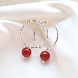 �Poppy� hoops with colored beads