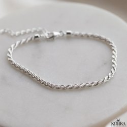 "Rope" beautiful twisted silver bracelet