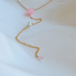 "Rosa" Perle Drop Smykke