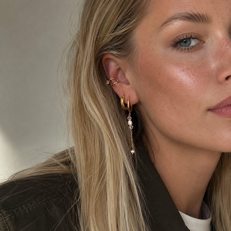 "Mini Malibu" guld hoops