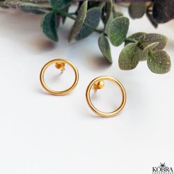 "Apollo" runde cirkelformet reringe i 18 karat forgyldt