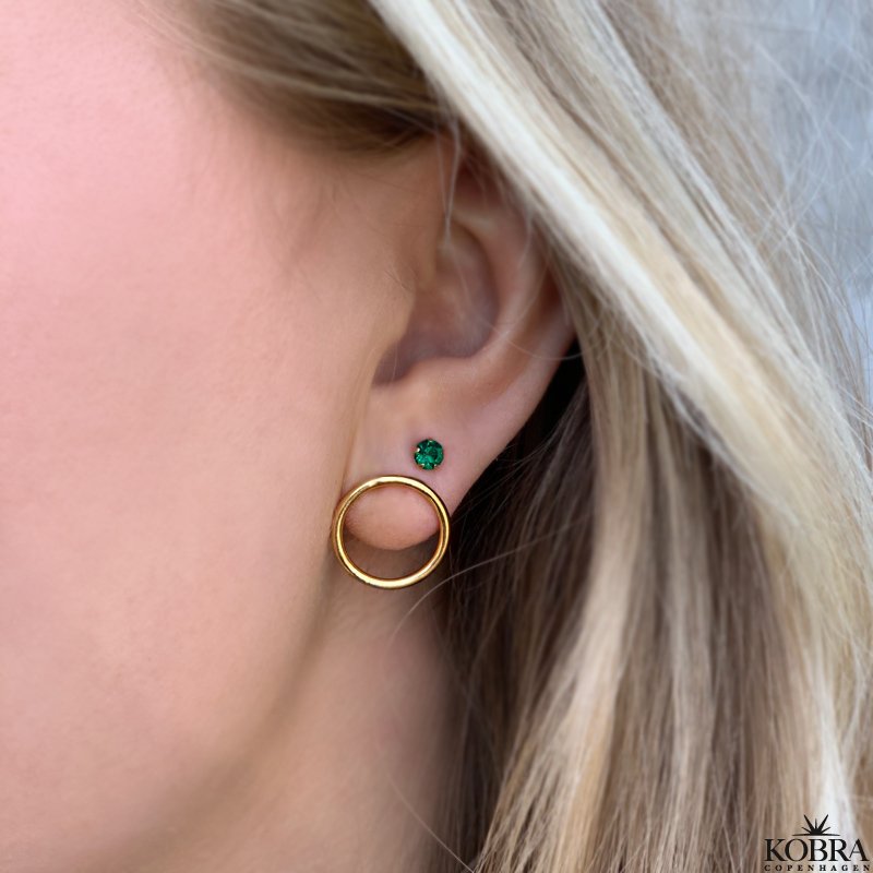 "Apollo" runde cirkelformet reringe i 18 karat forgyldt