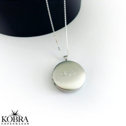 "Ellen" stor rund slv medaljon inklusiv gravering