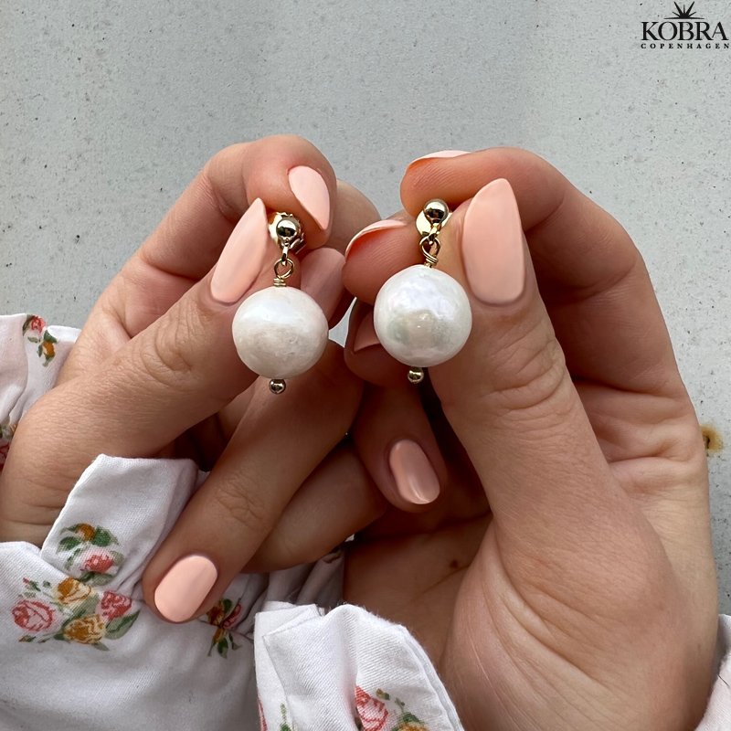 "Peggy" ferskvandsperle reringe i guld