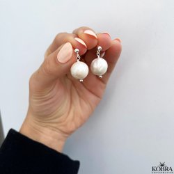 "Peggy" ferskvandsperle reringe i slv