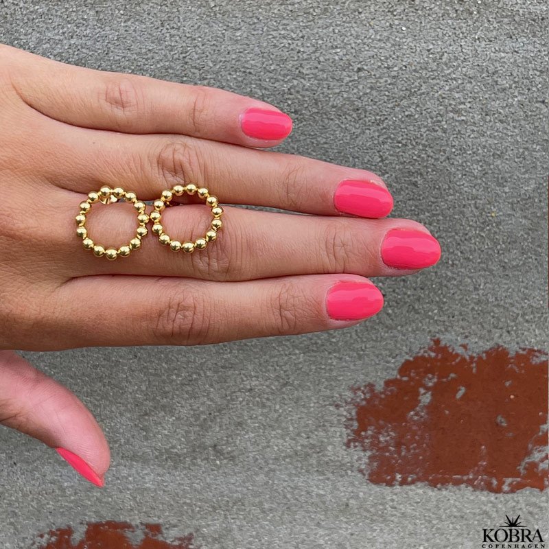 "Mellow" reringe med guld-kugler