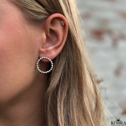 "Janet" guld restikker med hvide zirkonia sten