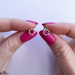 "Janet" sm runde slv restikker med sten