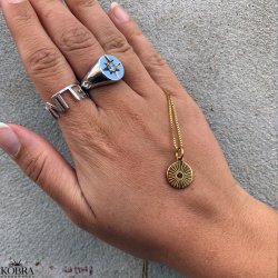 "Mayday Circle" mini guldhalskde med gravering