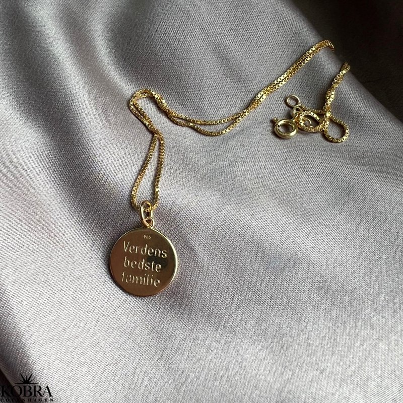 "Vigga" personalized gold necklace with your engraving