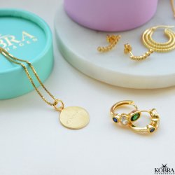 "Harmony" 18 karat forgyldt amulet halskde inklusiv gravering