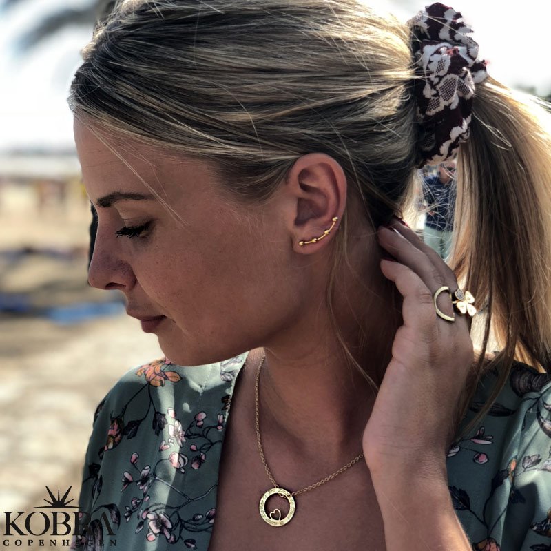 Love Wheel med hjerte i guld, inklusiv din gravering