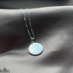 "Vigga" slv smykke / amulet med hjerte samt din personlige gravering