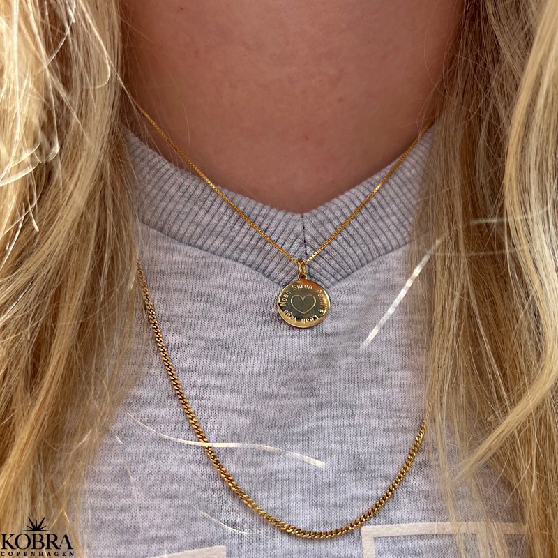 "Vigga" personalized gold necklace with your engraving