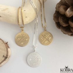 ID tag i sterling sølv med "kryds" og din personlige gravering