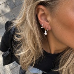 "Vera" Classic zirconia hoops - Mini, Small or Medium 18k gold plated