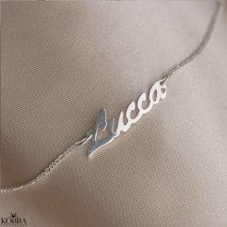 "Saga" hndlavet slv armbnd med dit navn