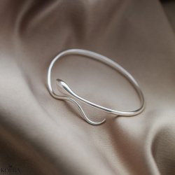 "Salazar" snake bracelet in silver