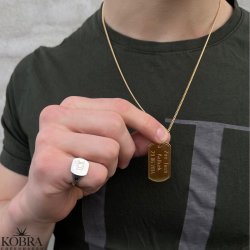 "London" Signet ring i slv med din gravering til mnd