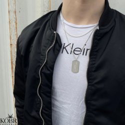 "Salem" silver dogtag necklace with engraving