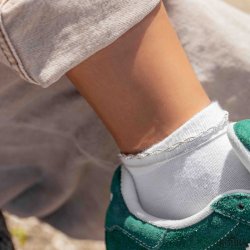 "Sally" twisted ankle chain in sterling silver