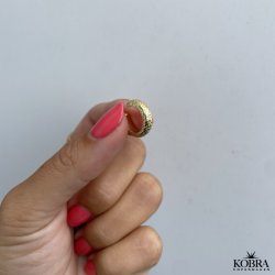 "Levine" sandblst guld earcuff