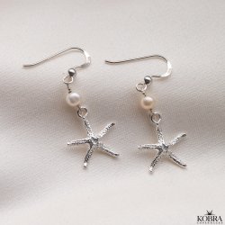 "Sea Of Love" sknne slvreringe med sstjerne og gte perler