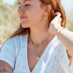 "California" gold necklace with your charms