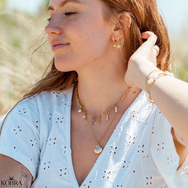 "California" gold necklace with your charms