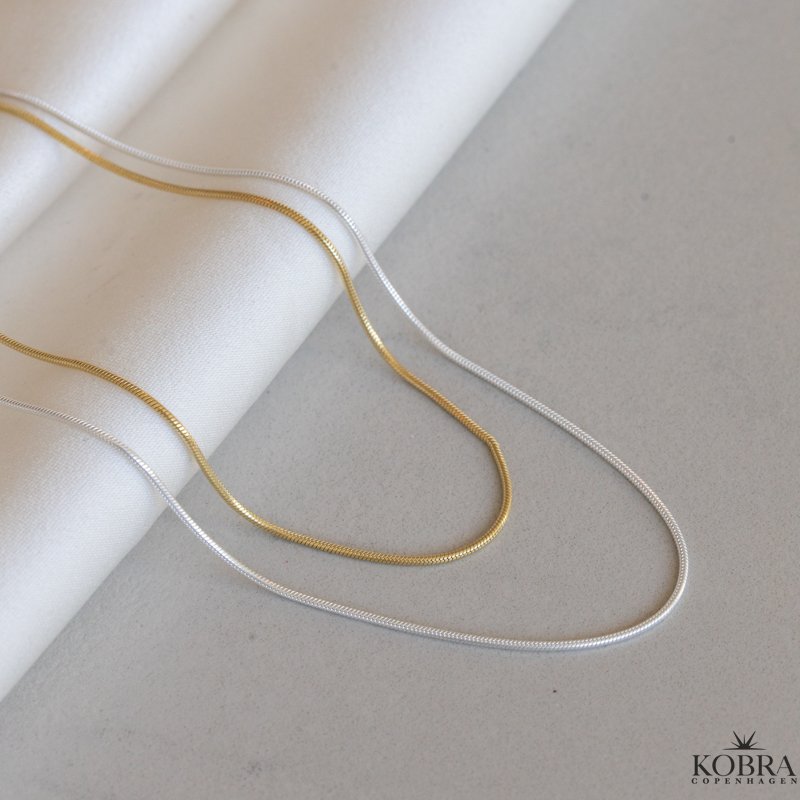 "Shiva" Slangekde, sterling slv eller 14 karat forgyldt