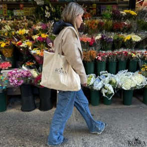 KOBRA shopping bag / net med sort logo