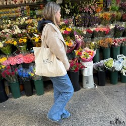 KOBRA shopping bag / net med sort logo