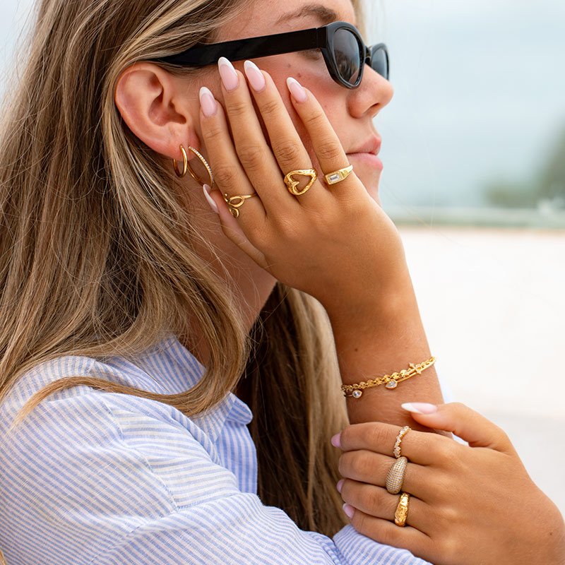 "The Letter" 18K Gold Plated Handmade Letter Ring