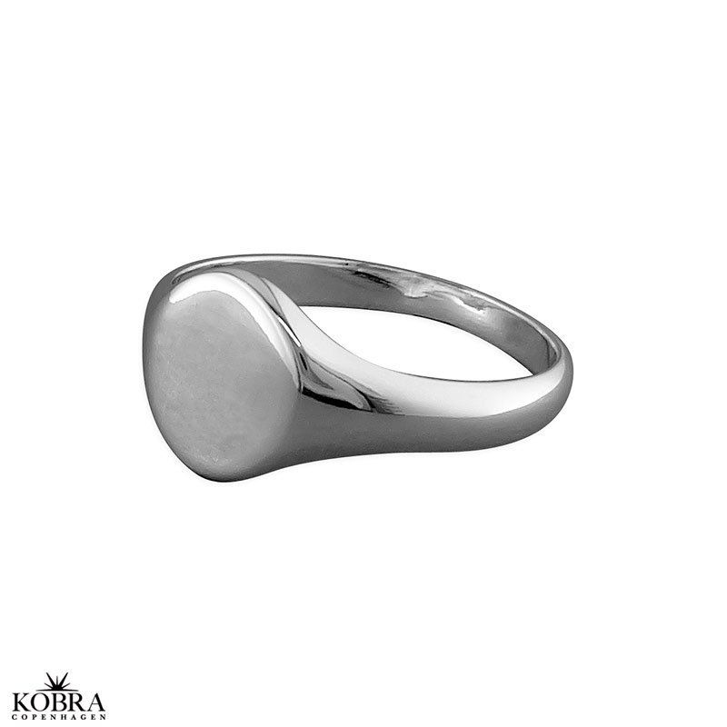 "Barcelona" signet / cocktail ring i sterling slv med personlig gravering