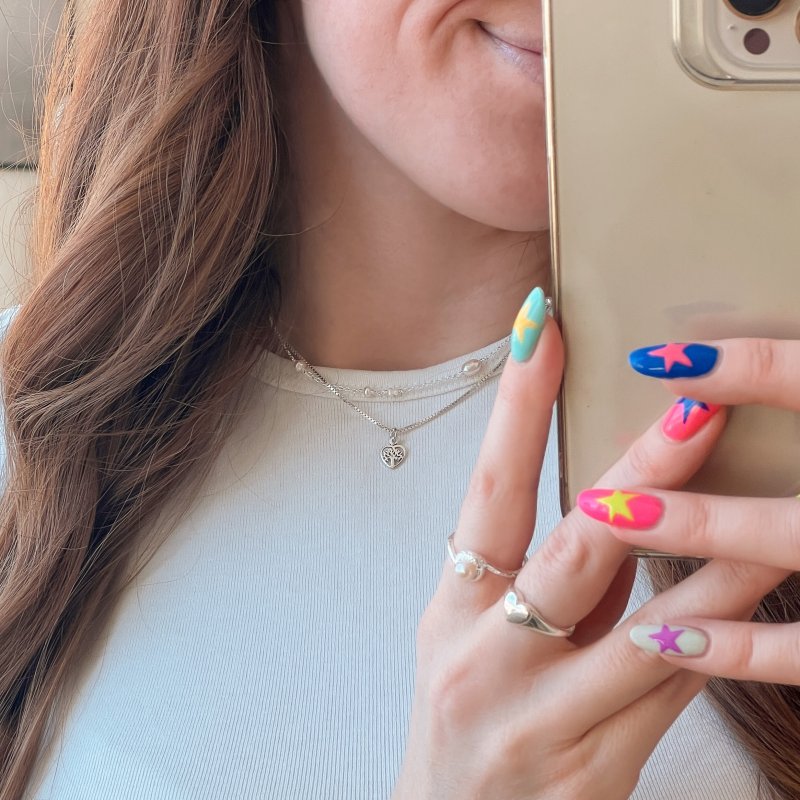 "Sigrid" heart-shaped tree of life necklace in silver