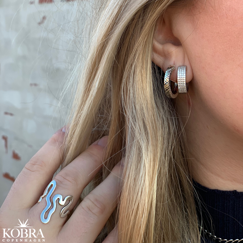 Chunky "Alex" reringe i sterling slv