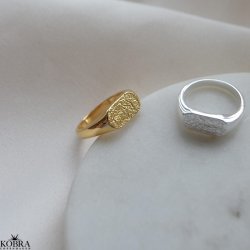 "Rock" Crushed ring i 18k forgyldt slv