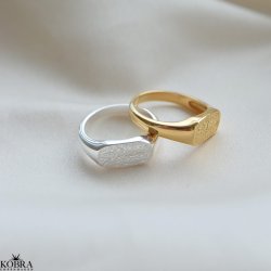 "Rock" Chrushed slv ring