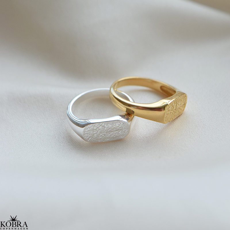 "Rock" Chrushed slv ring