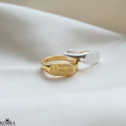 "Rock" Crushed ring i 18k forgyldt slv