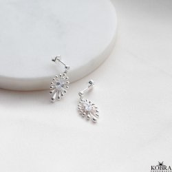 "Silver Splash" slv reringe med sten 