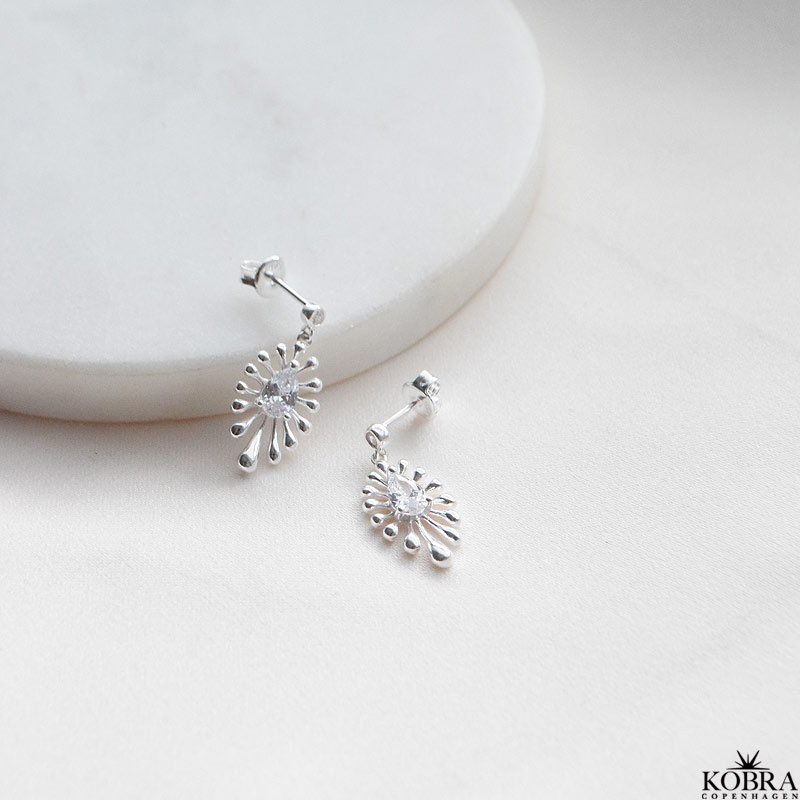 "Silver Splash" slv reringe med sten 