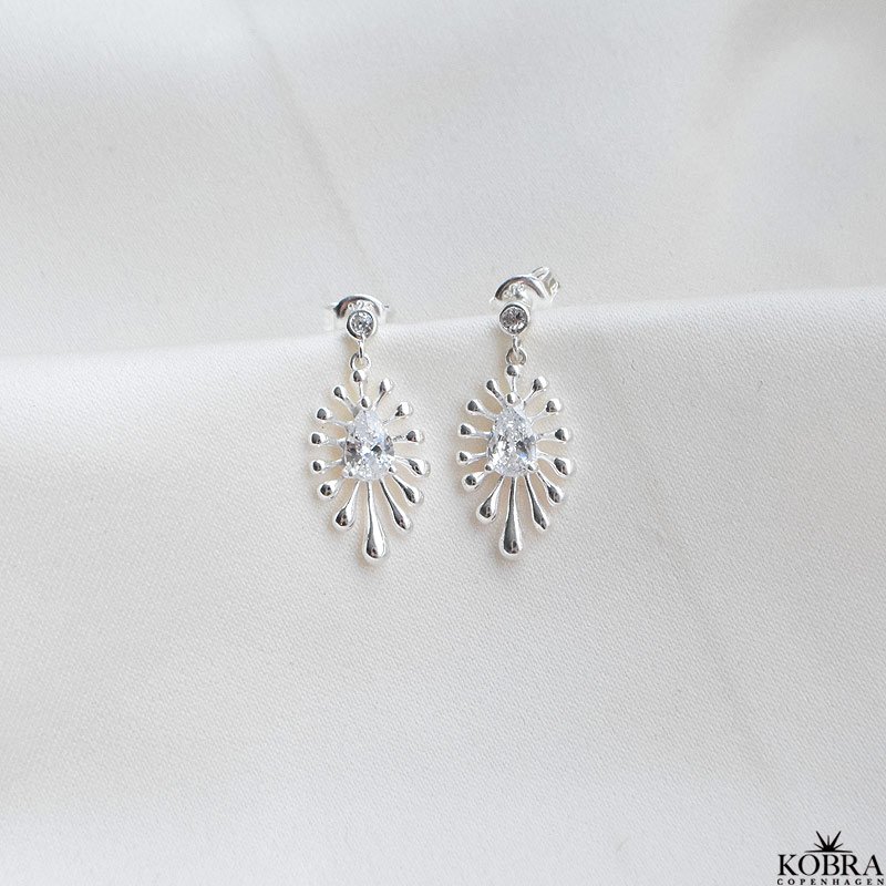 "Silver Splash" slv reringe med sten 