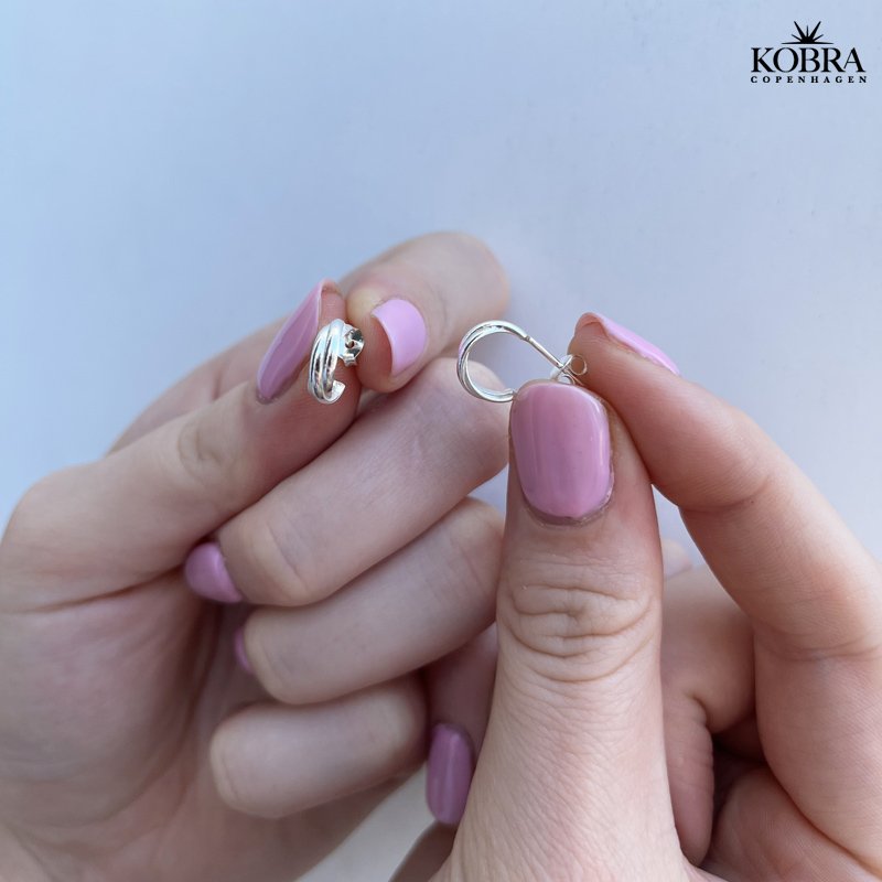 "Silvia" sm snoet creoler i sterling slv