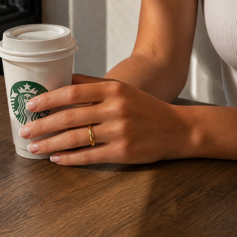 "Simple" enkel guld ring