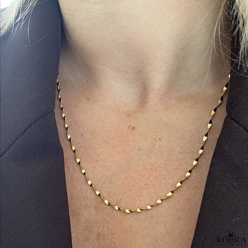 "Singapore" 18 karat forgyldt snoet kde