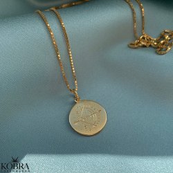 "Blazing star" zodiac necklace in 14 carat gold plated