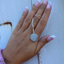 "Blazing Star" stjernetegns halskde i sterling slv